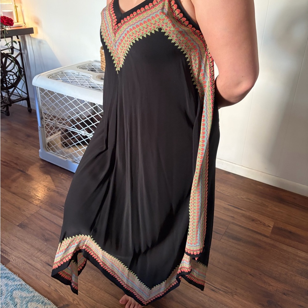 Spaghetti strap asymmetrical dress